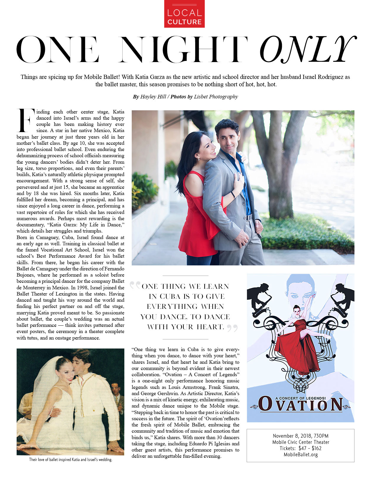 Access Magazine - One Night Only - Mobile Ballet
